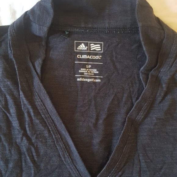 NWOT Adidas Women's Charcoal Grey Top Nice Collar - Picture 4 of 4